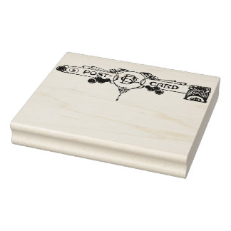 Elegant Post Card Rubber Stamp