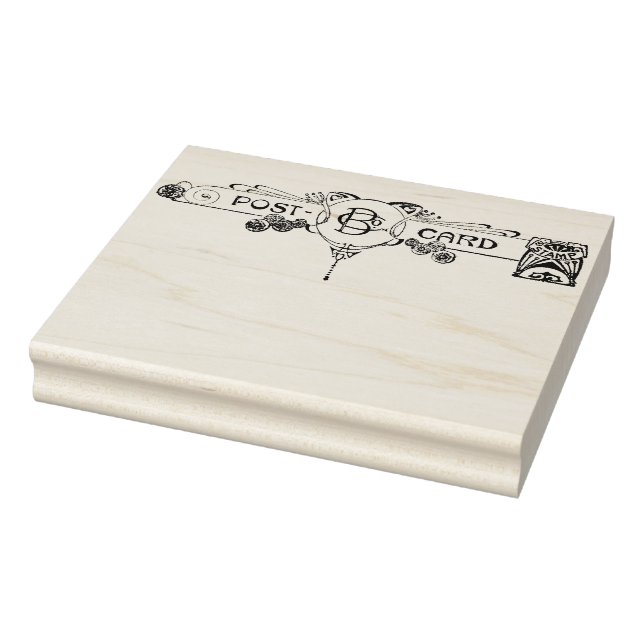 Elegant Post Card Rubber Stamp (Stamp)