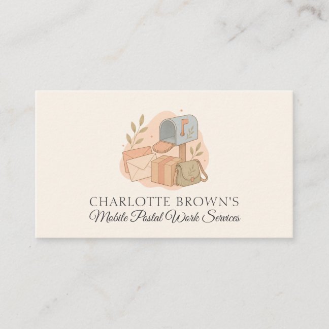 Elegant Postal Service Mail Courier Business Card