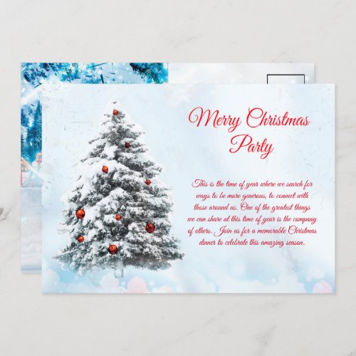 Elegant Postcard Style Christmas Design Party