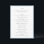Elegant Powder Blue Monogram Modern Wedding Program<br><div class="desc">Modern wedding programs featuring a clean design with serif and script fonts.</div>