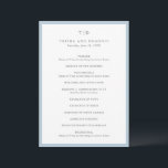 Elegant Powder Blue Monogram Modern Wedding Program<br><div class="desc">Modern wedding programs featuring a clean design with serif and script fonts.</div>