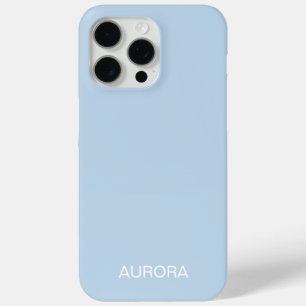 Elegant Powder Blue Personalized Name -  iPhone 15 Pro Max Case