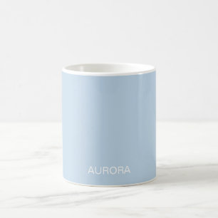 Elegant Powder Blue Personalized Name - Coffee Mug