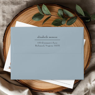 Elegant Powder Blue Return Address Envelope