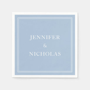Elegant Powder Blue Wedding Napkins