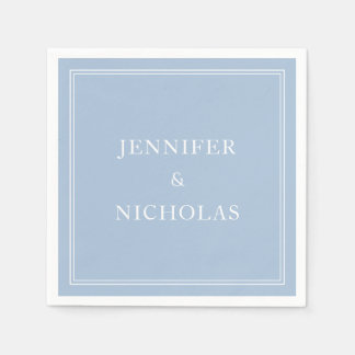 Elegant Powder Blue Wedding Napkins