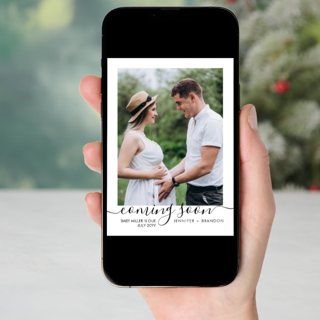 Elegant pregnancy announcement simple (Front Digital)