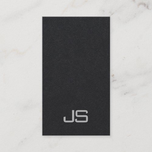 Elegant Premium Black Modern Monogram Vertical Business Card