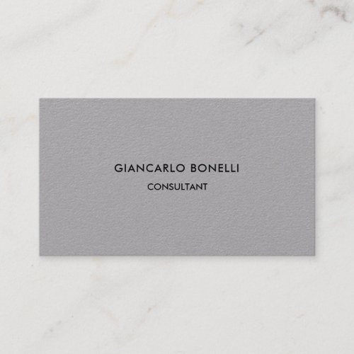 Elegant Premium Grey Minimalist Professional Business Card
