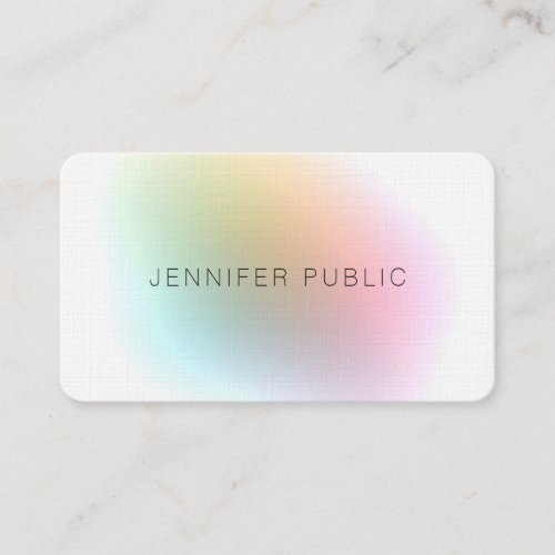 Elegant Premium Linen Modern Colorful Template Business Card