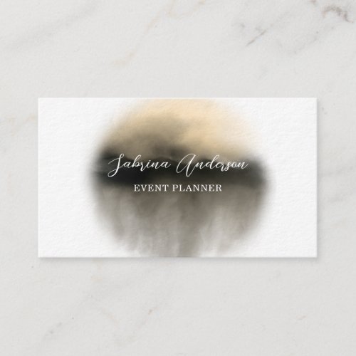 Elegant Premium Pearl Gold Watercolor Abstract Business Card