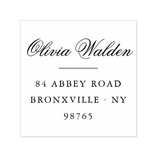 Elegant Preppy Calligraphy Return Address Self-inking Stamp