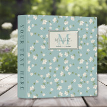 Elegant Preppy Floral Cottagecore Duck Egg Blue