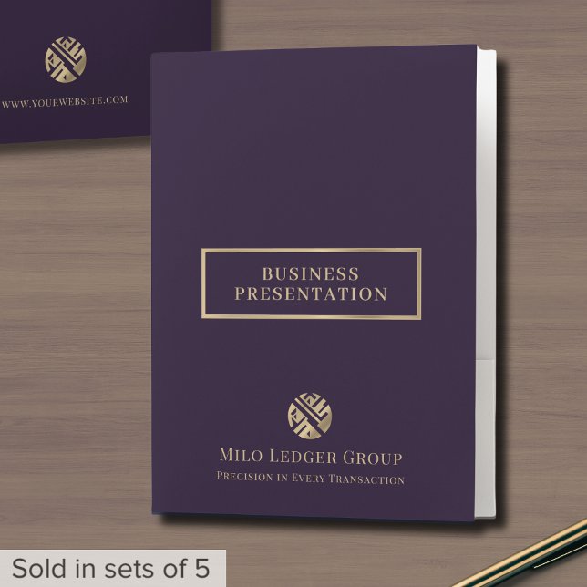 Elegant Presentation Folder with Custom Logo (Creator Uploaded)