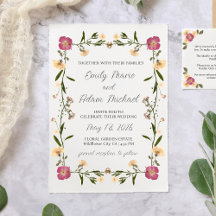 Elegant Pressed Wildflower Garden Boho Wedding 