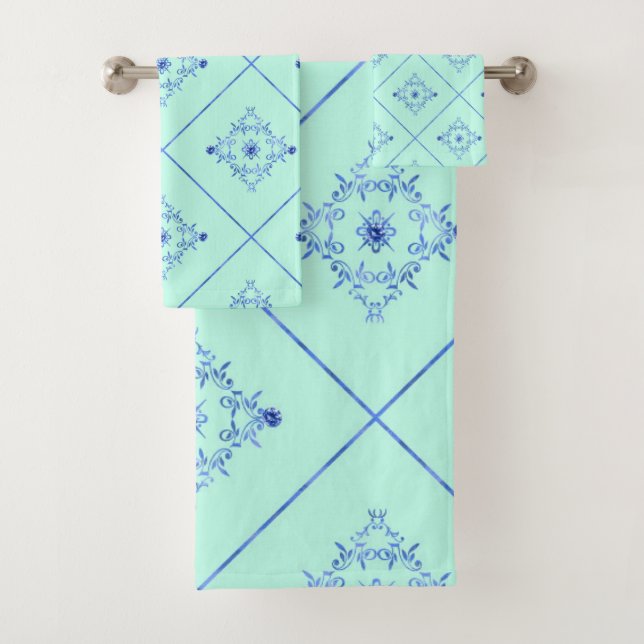 ELEGANT & PRETTY BATHROOM TOWEL SET (Insitu)