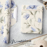 Elegant Pretty Blue Floral on Cream Background  Wrapping Paper<br><div class="desc">Add a touch of sophistication to your gifts with our Elegant Blue Floral on Cream Background wrapping paper. This beautiful design features delicate blue flowers gracefully arranged on a soft cream backdrop, creating a timeless and elegant look. The gentle hues and intricate floral patterns bring a sense of serenity and...</div>