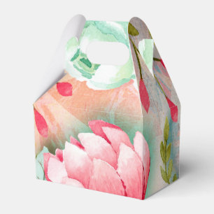 Elegant Pretty Flower Thank You Party Favor Boxes