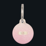 Elegant pretty girly gradient rose gold glitter pet ID tag<br><div class="desc">Stylish faux rose gold glitter pattern.</div>