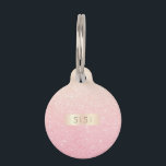 Elegant pretty girly gradient rose gold glitter pet ID tag<br><div class="desc">Stylish faux rose gold glitter pattern.</div>