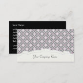 Elegant Pretty Pink Pattern Custom Business Cards (Front/Back)