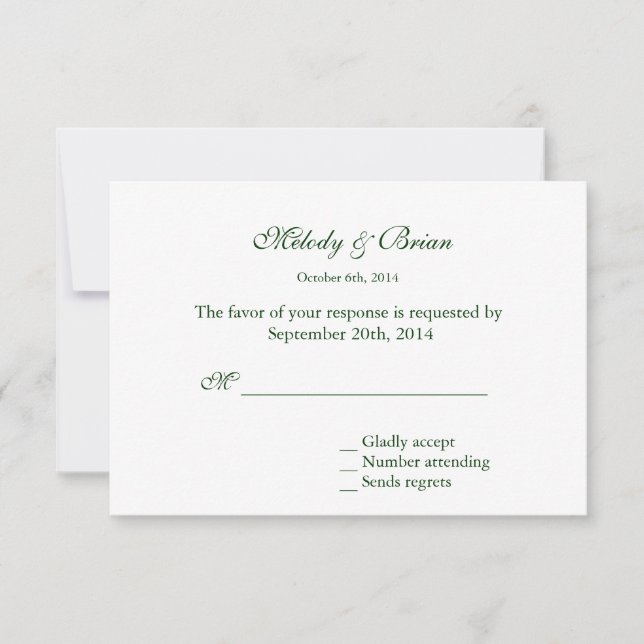 Elegant, pretty purple daisy flower summer rsvp (Front)