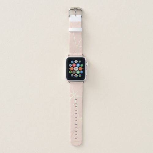 Elegant pretty rose gold  blush pink geometric apple watch band