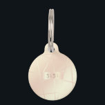 Elegant pretty rose gold & blush pink geometric pet ID tag<br><div class="desc">Stylish faux copper rose gold & blush pink geometric pattern.</div>