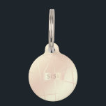 Elegant pretty rose gold & blush pink geometric pet ID tag<br><div class="desc">Stylish faux copper rose gold & blush pink geometric pattern.</div>