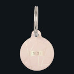 Elegant pretty rose gold & blush pink geometric pet ID tag<br><div class="desc">Stylish faux copper rose gold & blush pink geometric pattern.</div>