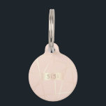 Elegant pretty rose gold & blush pink geometric pet ID tag<br><div class="desc">Stylish faux copper rose gold & blush pink geometric pattern.</div>