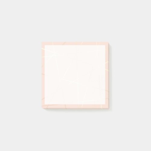 Elegant pretty rose gold  blush pink geometric post_it notes