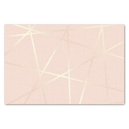 Elegant pretty rose gold  blush pink geometric tissue paper