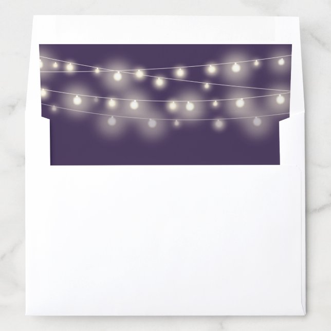 Elegant Pretty String Lights Purple Envelope Liner (In Envelope)