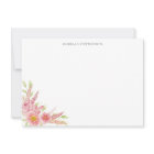 Elegant Pretty Watercolor Pink Floral Personalized