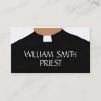Elegant Priest Collar Business Card