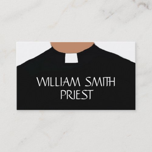 Elegant Priest Collar Business Card