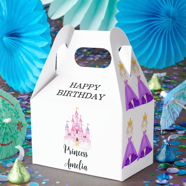 Elegant Princess Birthday Celebration Favor Boxes (Party)