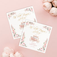 Elegant Princess Blush Pink Floral Baby Shower