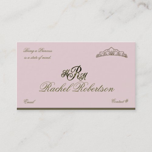 Elegant Princess Calling Card Business Card