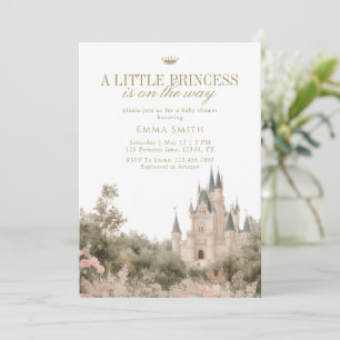 Elegant Princess Castle Baby Shower Royal Invitation