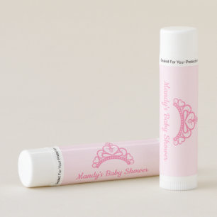 Elegant Princess Crown Girl Baby Shower Lip Balm