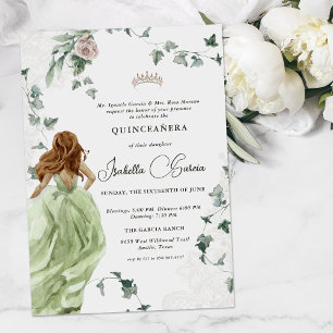 Elegant Princess Fairy Tale   Quinceañera 15th  Invitation