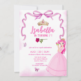 Elegant princess Girl birthday Invitation