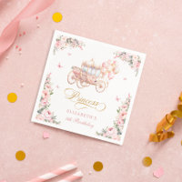 Elegant Princess Pink and Gold Balloons Birthday