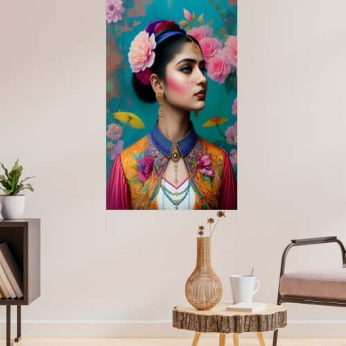 Elegant princess portrait poster