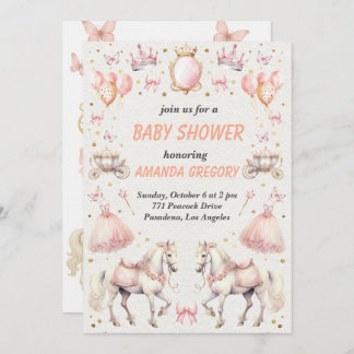 Elegant Princess - Themed Baby Shower Invitation