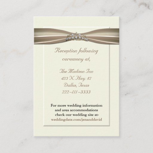Customizable Elegant Princess Wedding Enclosure Cards Business Card