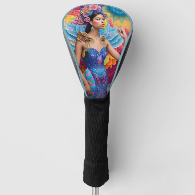 Elegant princess with wings  golf head cover (Front)